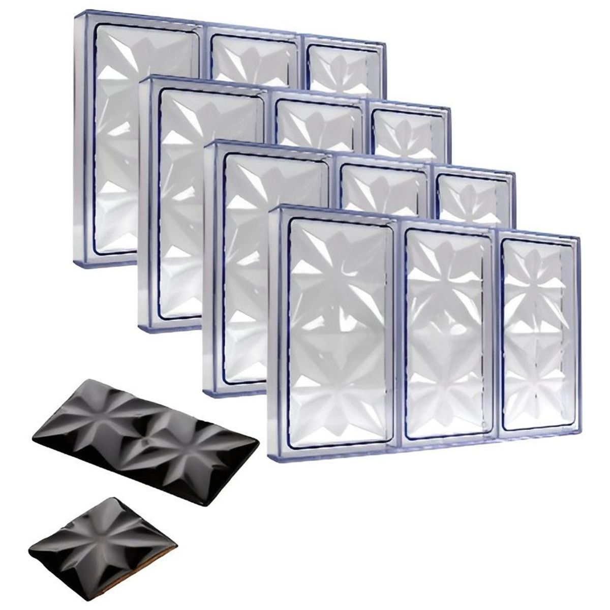 GENERICO - Molde de Policarbonato para Chocolates Rombos x4 Durable