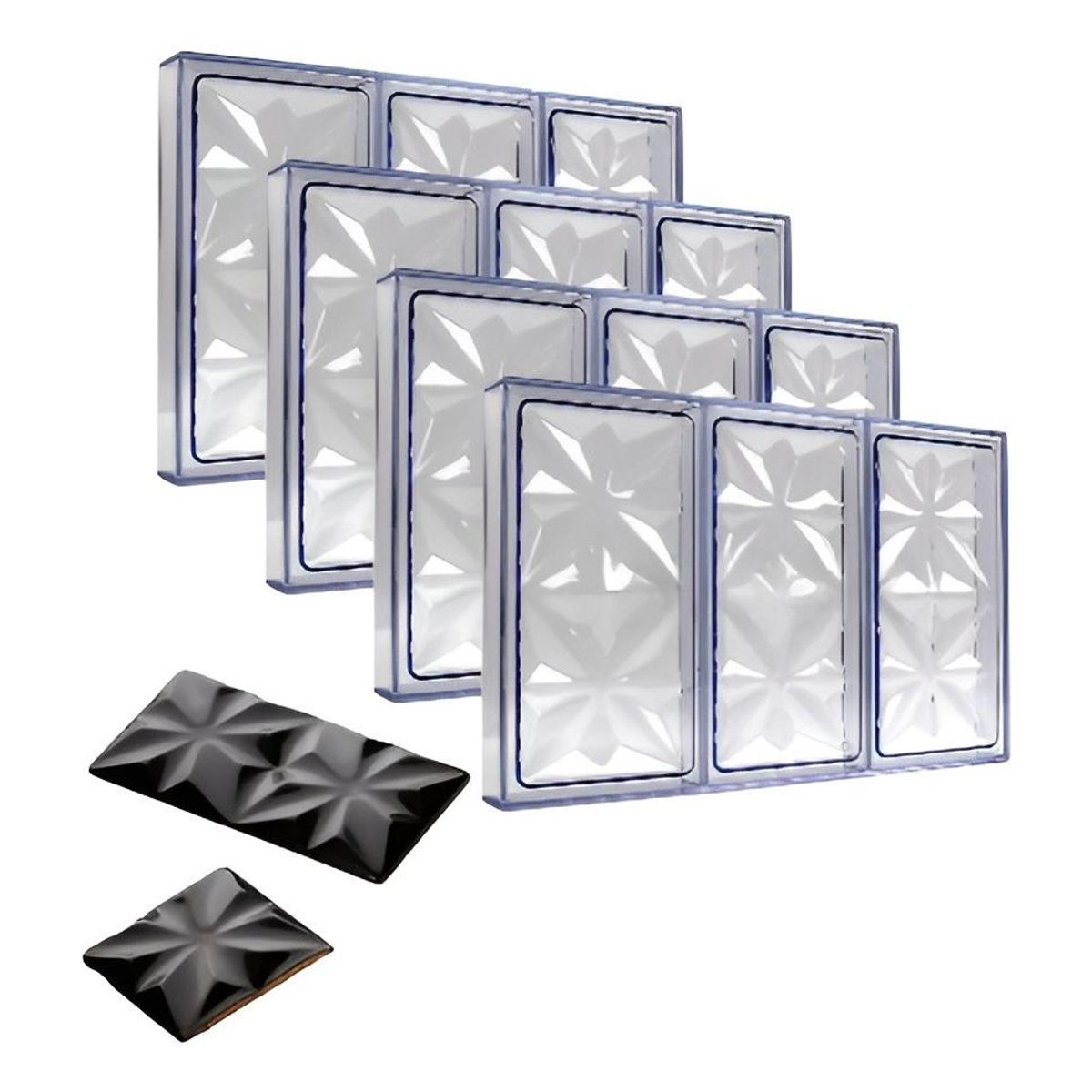 GENERICO - Molde de Policarbonato para Chocolates Rombos x4 Durable