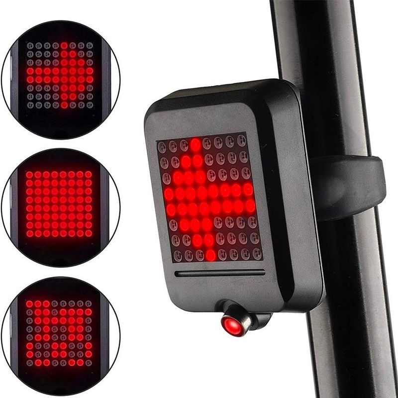 GENERICO - Luz LED Trasera Inteligente para Bicicleta con Direccionales