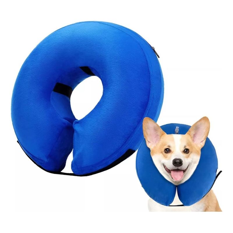 GENERICO - Collar Inflable Isabelino para Perros y Gatos Talla L
