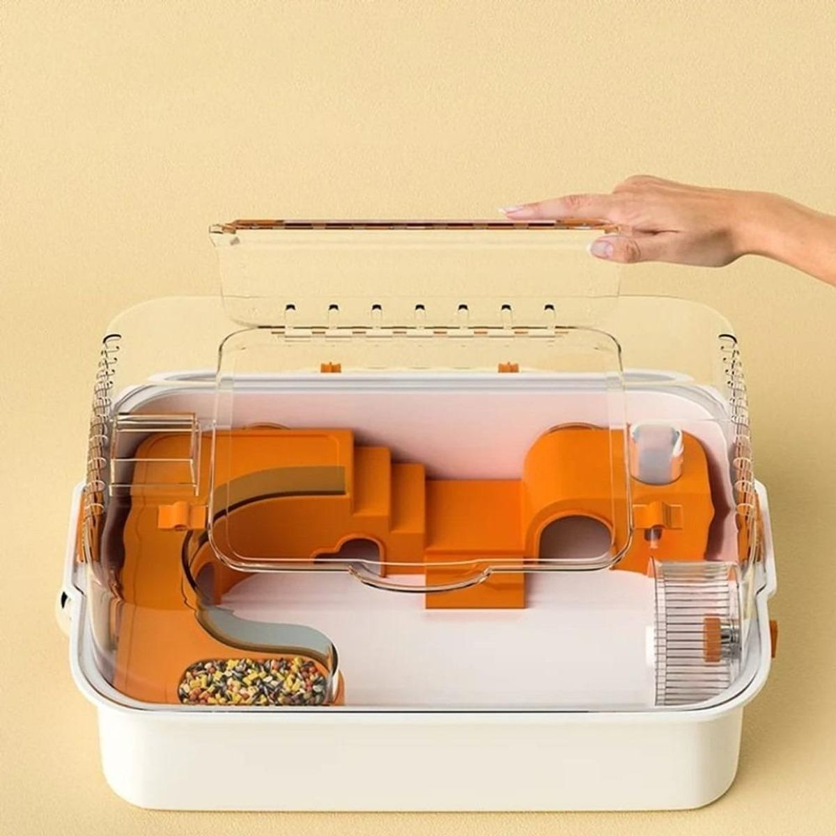 GENERICO - Jaula Acrílica Premium para Hámster Erizo y Cuy Stylish