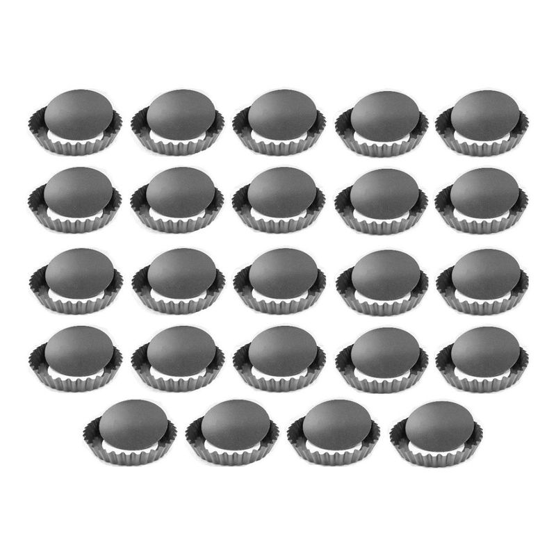 GENERICO - Pack 24 Moldes Desmontables para Tartaletas Individuales 105cm