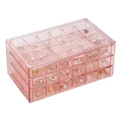 GENERICO - Organizador de Joyería Espacioso con 72 Rejillas en 3 Niveles