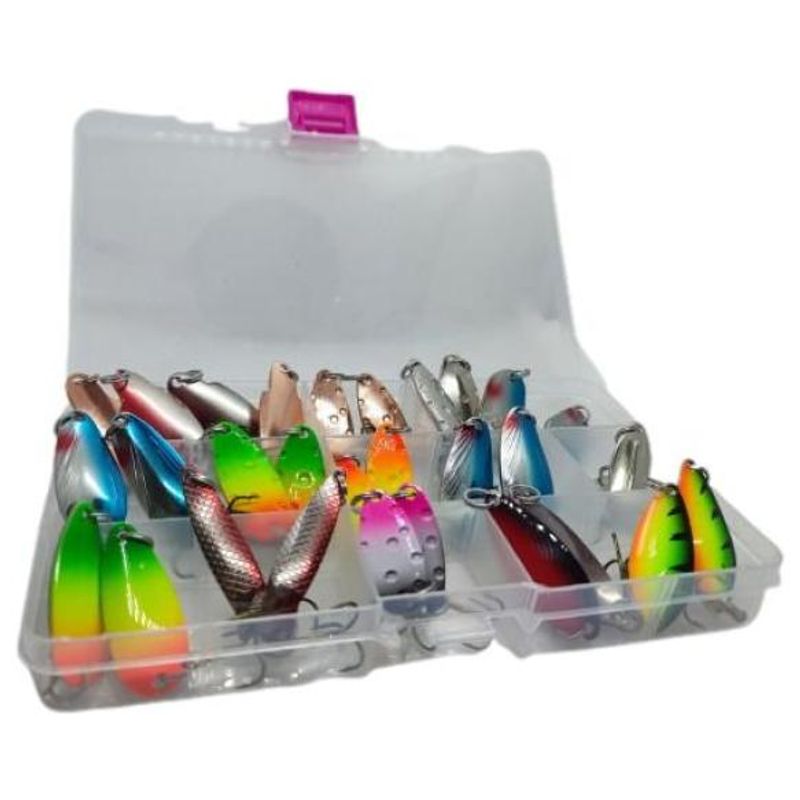 GENERICO - Kit Completo de 30 Señuelos de Pesca para Ríos y Lagos