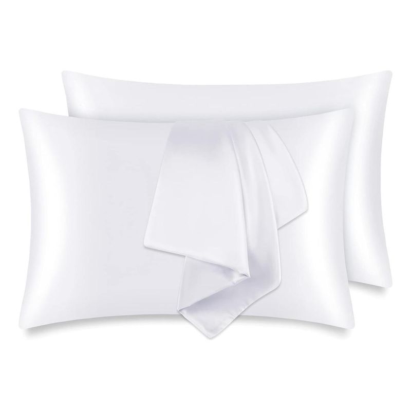 GENERICO - Funda de Almohada de Seda Satén 600 Hilos Ultra Suave