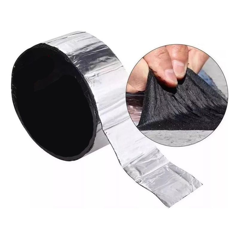 GENERICO - Cinta Selladora Impermeable de Butilo y Aluminio 10cm x 5m