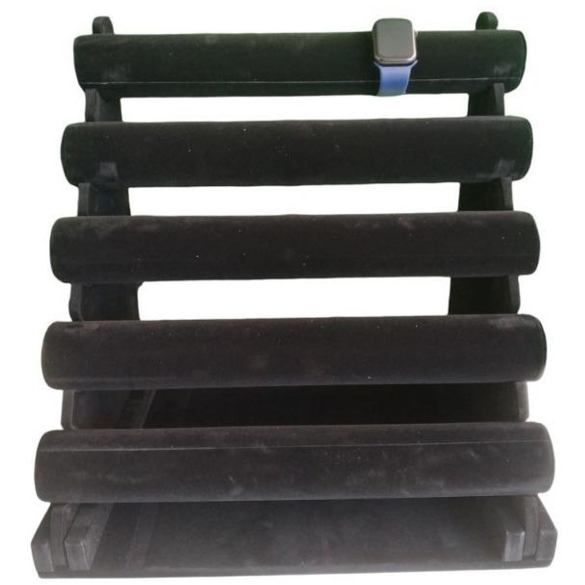 GENERICO - Exhibidor de Pulseras y Relojes en Gamuza Negro 5 Niveles