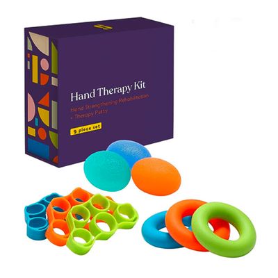 Imagen 2 del producto Kit Masaje Terapia Dedos 9 - Flexion Huevos Anillos - SR02507