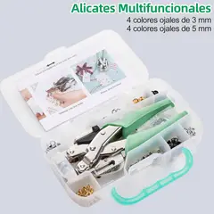 GENERICO - Kit de Herramientas para Perforar y Remachar Ojetillos