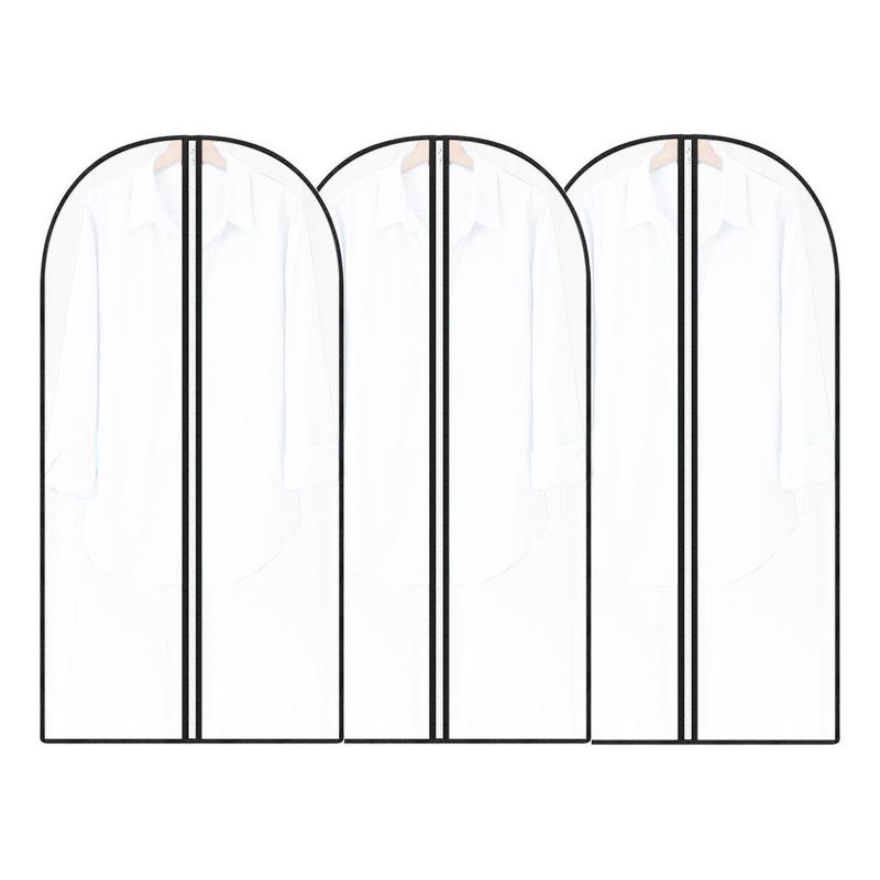 GENERICO - Funda Protectora Transparente para Ternos y Ropa Pack 3 Unidades