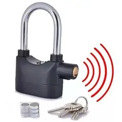 GENERICO - Candado de Seguridad con Alarma 110 dB para Motos y Bicicletas