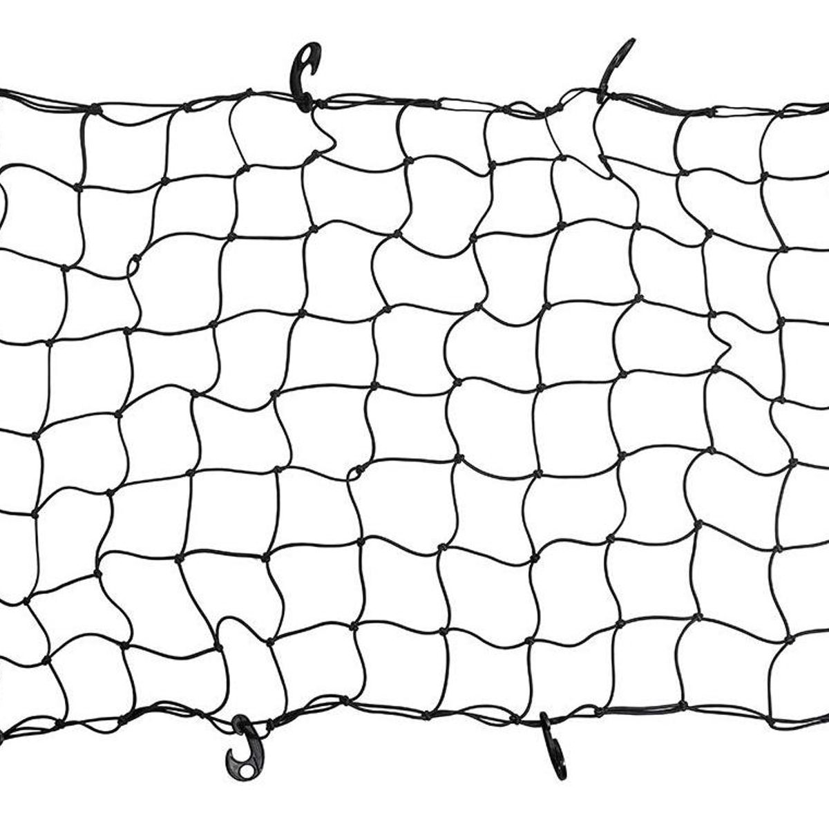 GENERICO - Red Sujeta Equipaje Elástica para Auto 120x90 cm con Ganchos