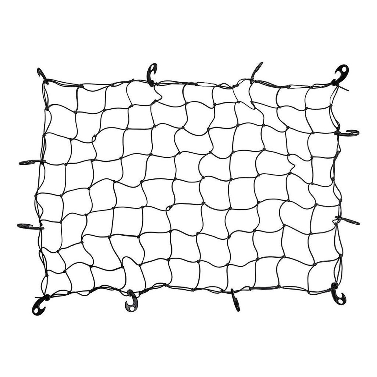 GENERICO - Red Sujeta Equipaje Elástica para Auto 120x90 cm con Ganchos