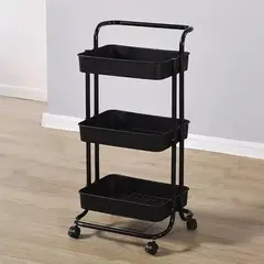 GENERICO - Carrito Organizador de Verduras Móvil 3 Niveles y Metal