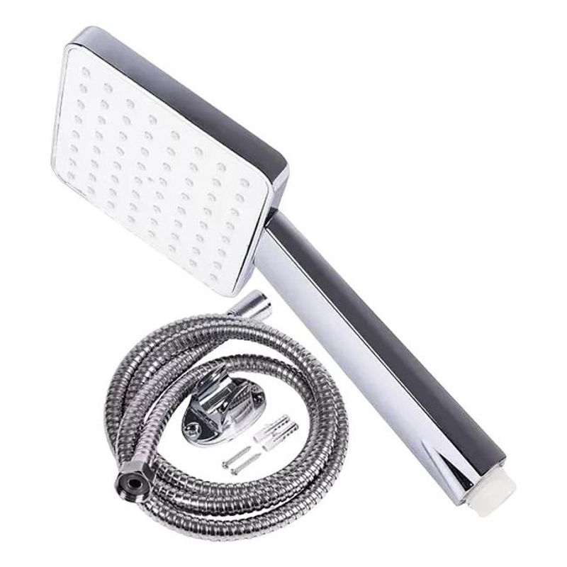 GENERICO - Ducha Rectangular de Mano con Manguera Flexible 15m y Soporte