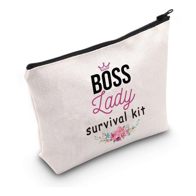 GENERICO - Bolsa de Maquillaje Motivacional para Jefas con Estilo
