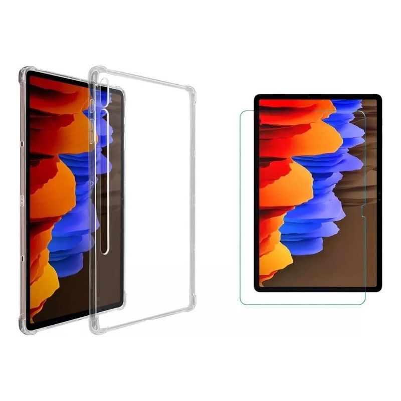 GENERICO - Carcasa Transparente con Lamina de Vidrio para Samsung 124