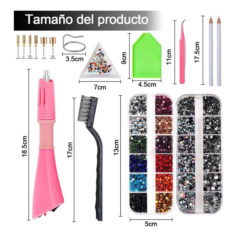 GENERICO - Kit Completo para Aplicar Cristales Brillantes en Ropa