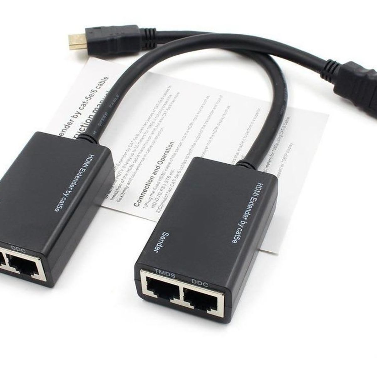 GENERICO - Extensor HDMI a UTP RJ45 transmisión HD hasta 20 metros