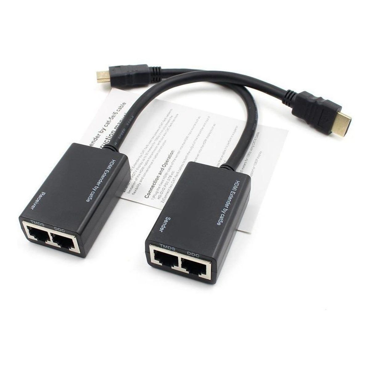 GENERICO - Extensor HDMI a UTP RJ45 transmisión HD hasta 20 metros
