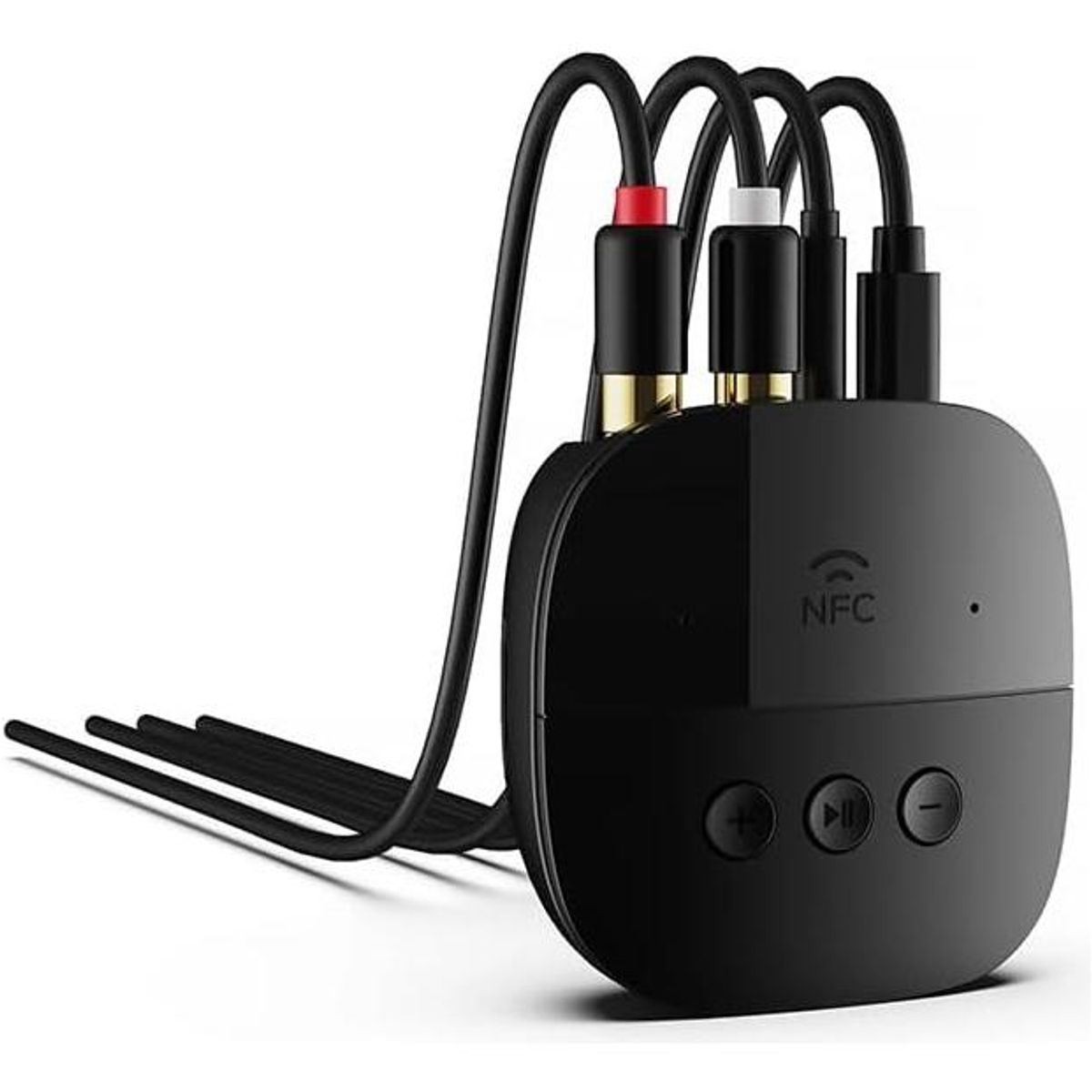 GENERICO - Adaptador Bluetooth NFC para Audio RCA y Aux 35 m