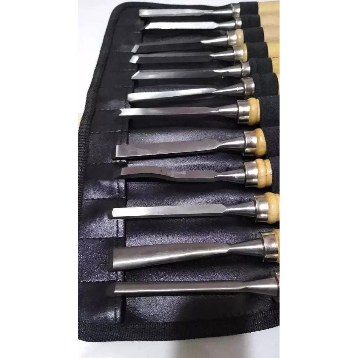 GENERICO - Set Profesional de 12 Gubias para Tallar Madera en Estuche