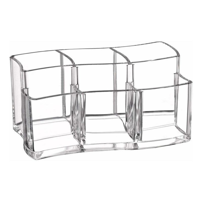 GENERICO - Organizador Transparente de Maquillaje con 6 Ranuras