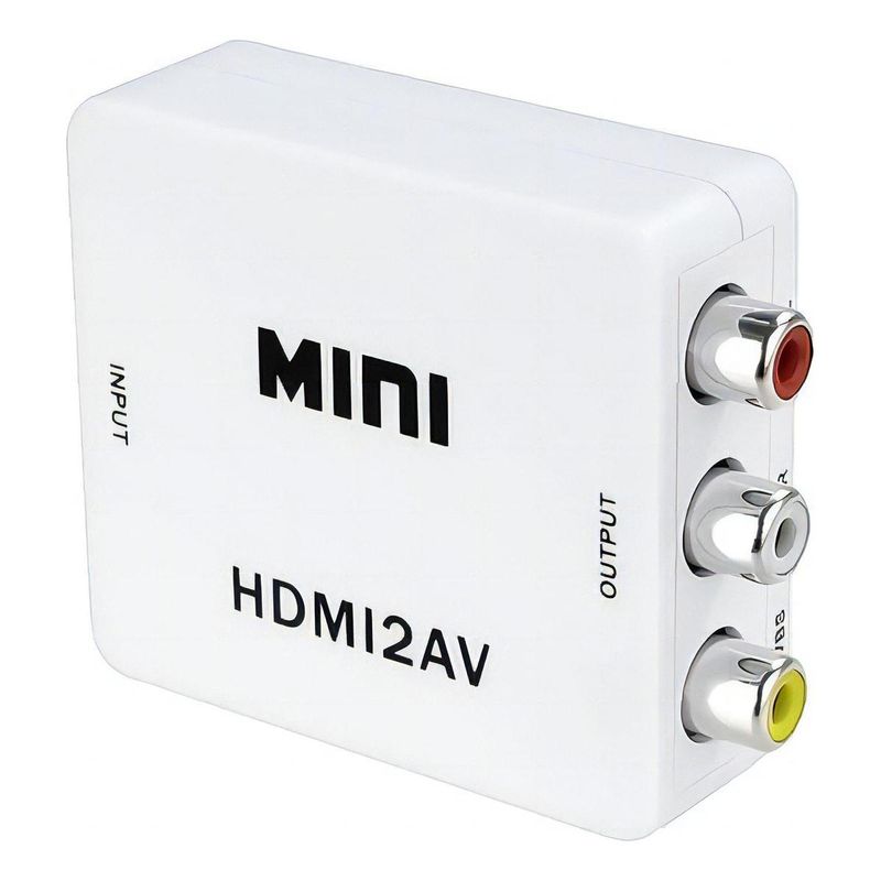 GENERICO - Adaptador HDMI a RCA para Conexión de Audio y Video