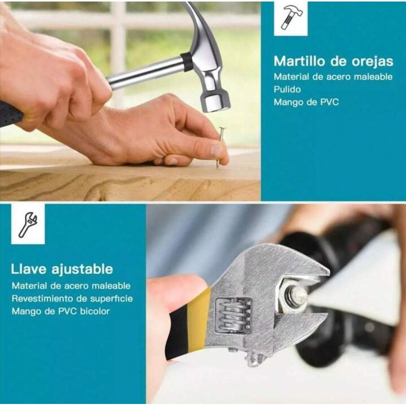 GENERICO - Kit Portátil de Herramientas para Bricolaje y Reparaciones