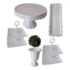 GENERICO - Set Decorativo de 6 Piezas para Candy Bar y Tortas