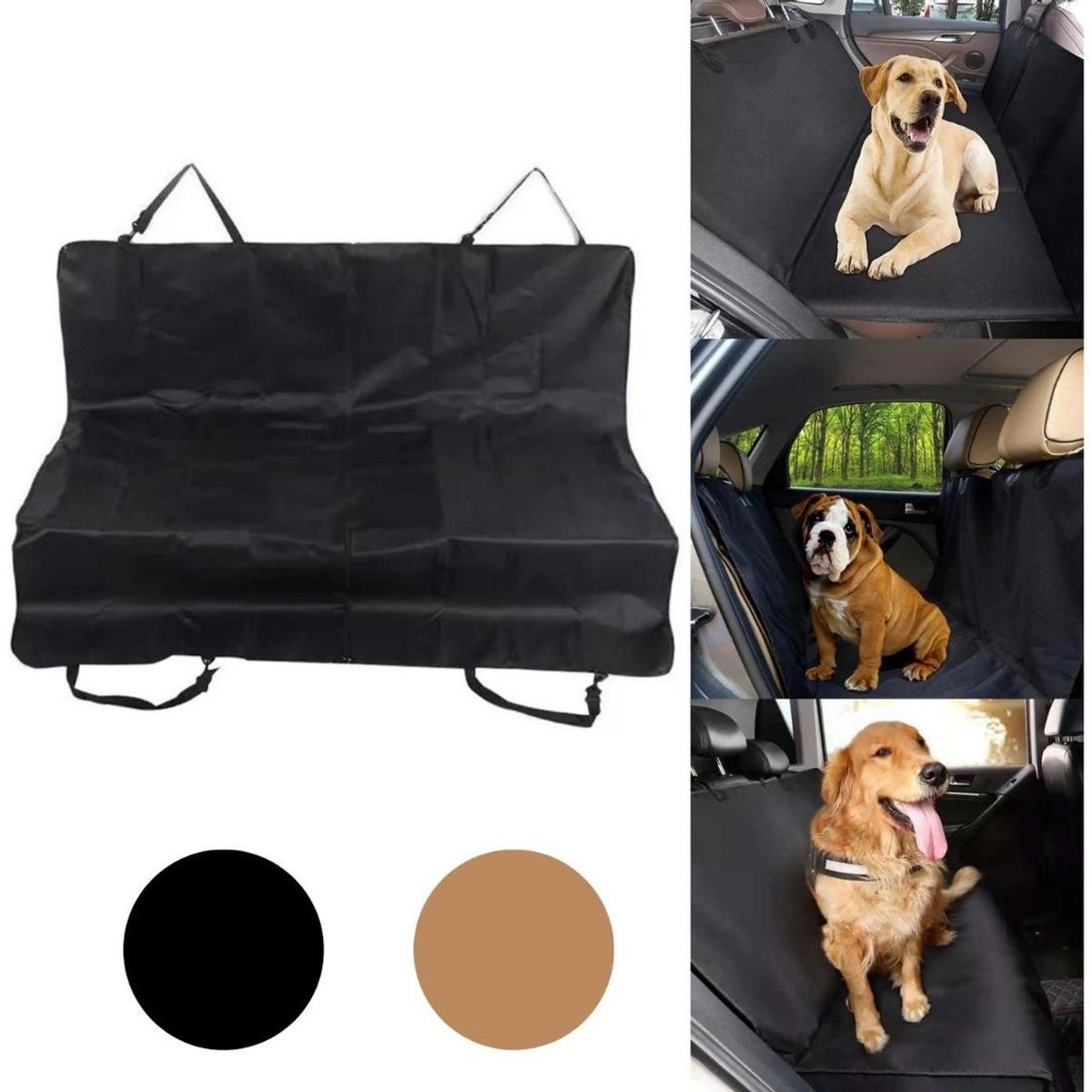 GENERICO - Funda Protectora Negra para Asiento de Auto y Mascotas