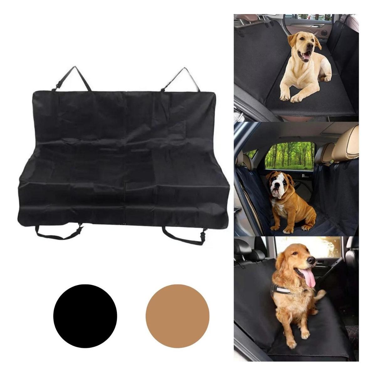 GENERICO - Funda Protectora Negra para Asiento de Auto y Mascotas
