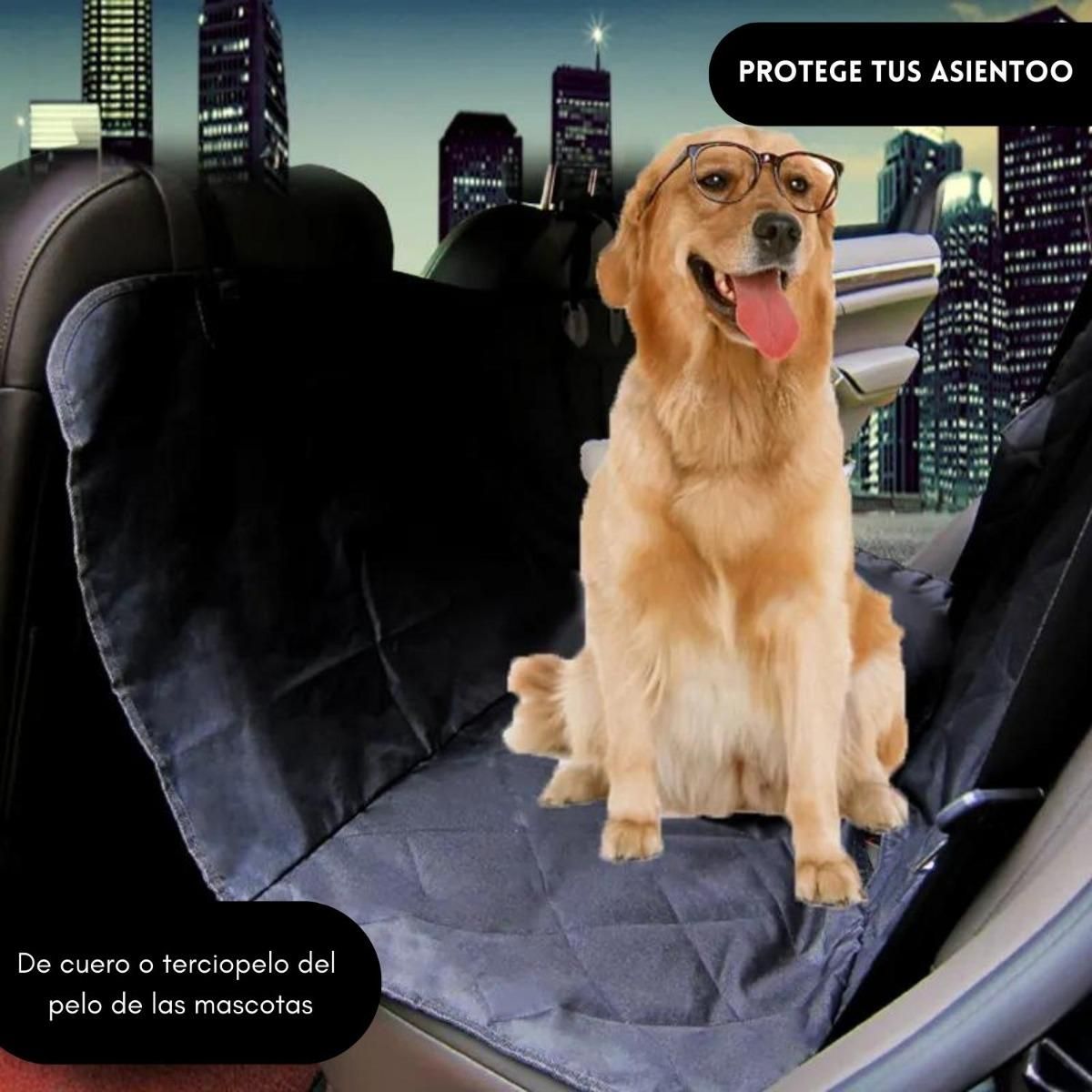GENERICO - Funda Protectora Negra para Asiento de Auto y Mascotas