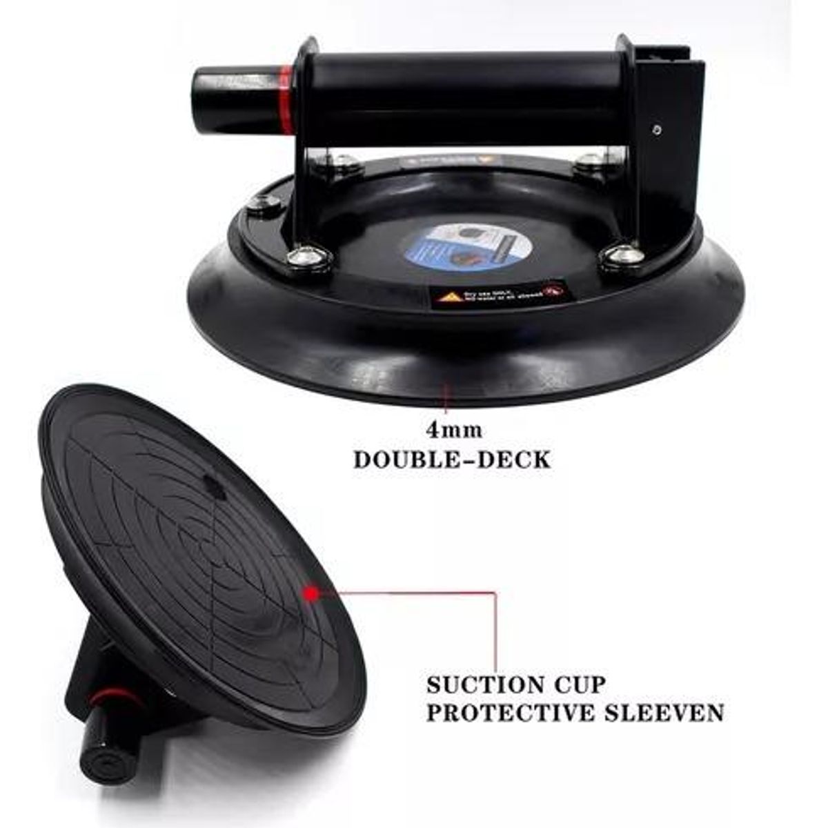 GENERICO - Ventosa de Succión 200mm con Bomba Manual para Vidrio