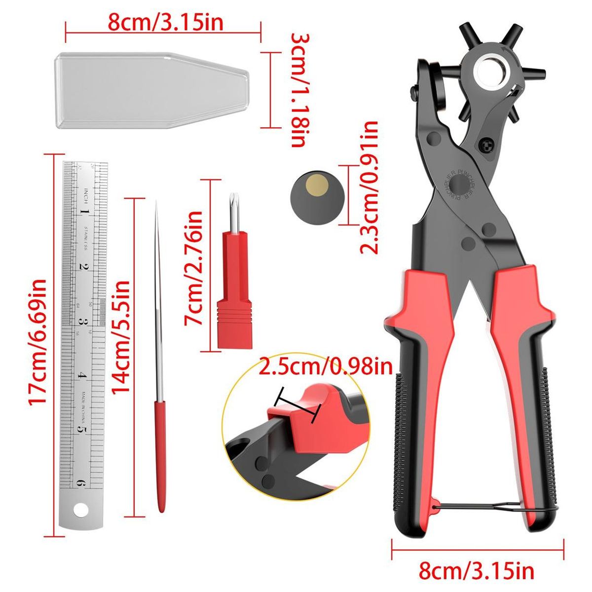 GENERICO - Alicates Perforadores para Cinturones y Materiales Variados