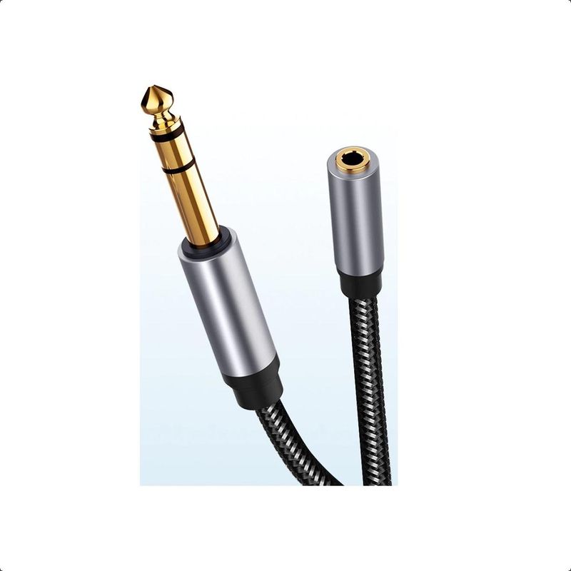 GENERICO - Cable adaptador estéreo 3M 35mm hembra a 63mm macho