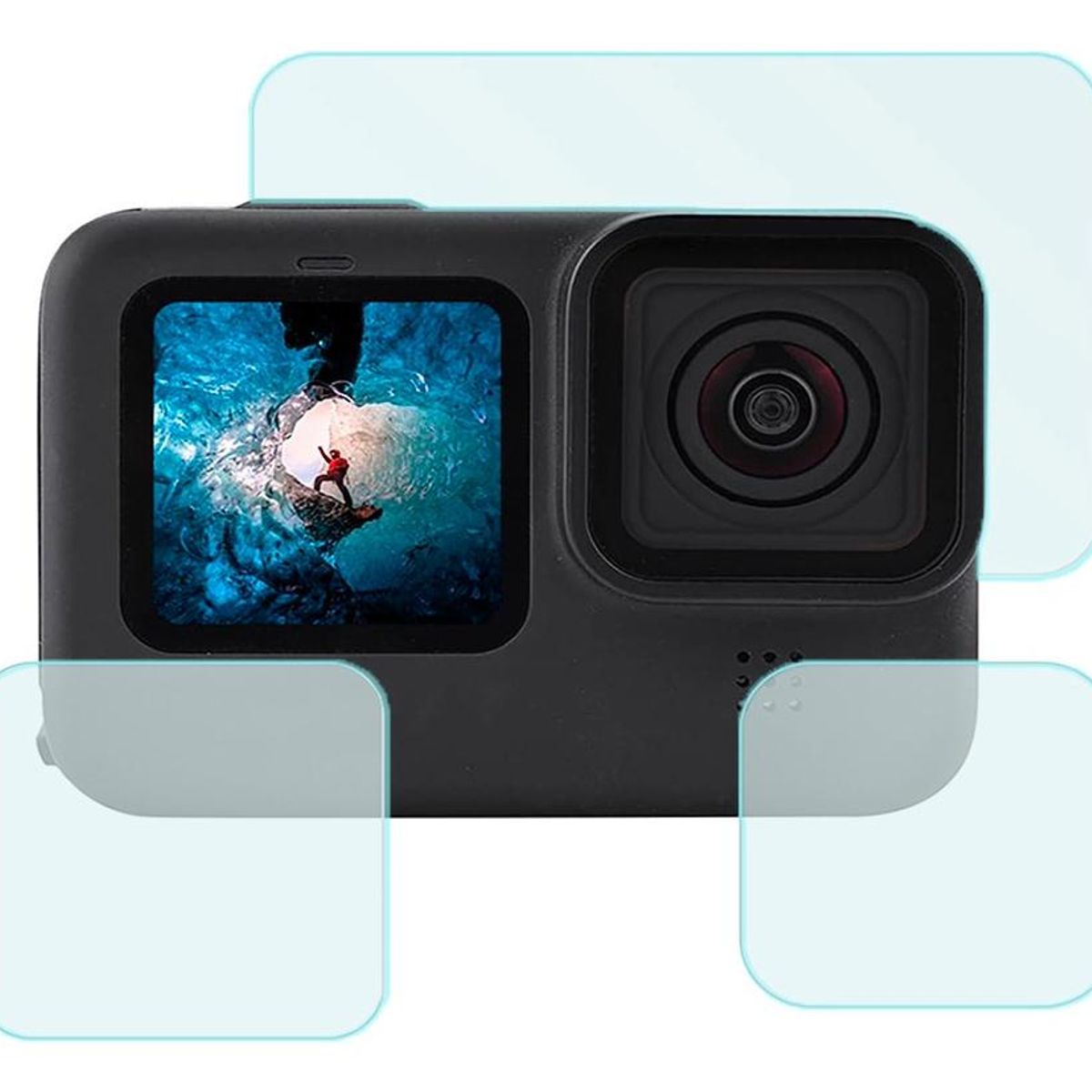 GENERICO - Kit de Protección Silicona y Vidrio para Cámaras GoPro