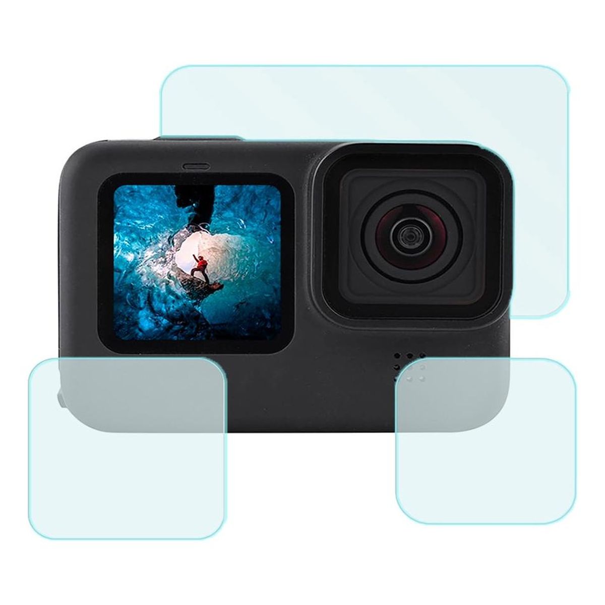 GENERICO - Kit de Protección Silicona y Vidrio para Cámaras GoPro