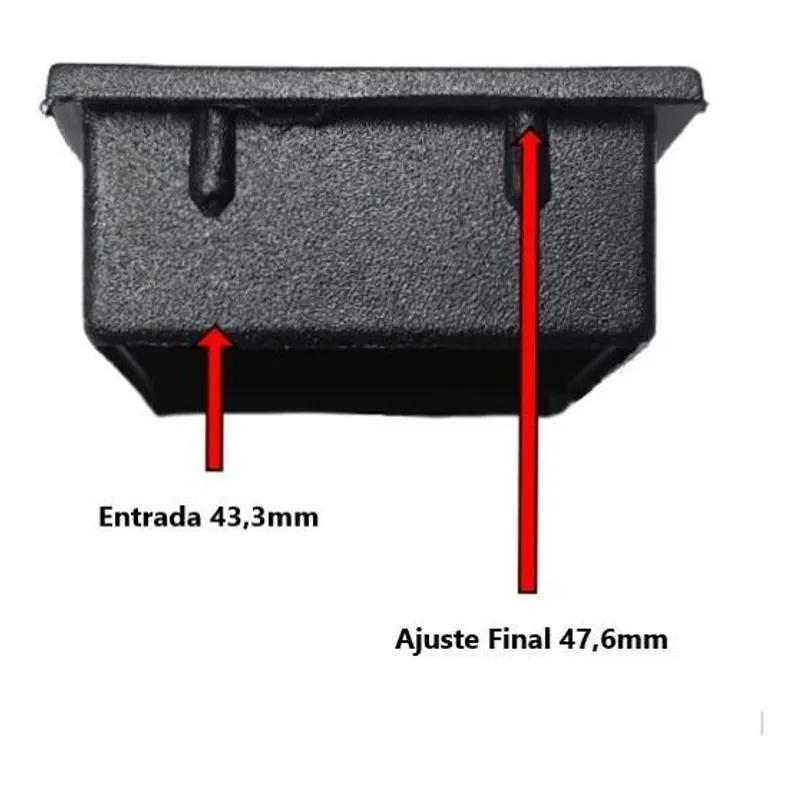 GENERICO - Tapa de Polietileno 50x50 para Perfiles - Pack 40 Unidades