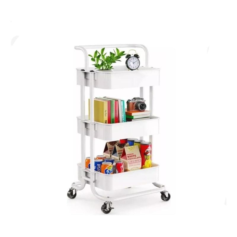 GENERICO - Carrito Organizador Multiuso de 3 Niveles con Ruedas