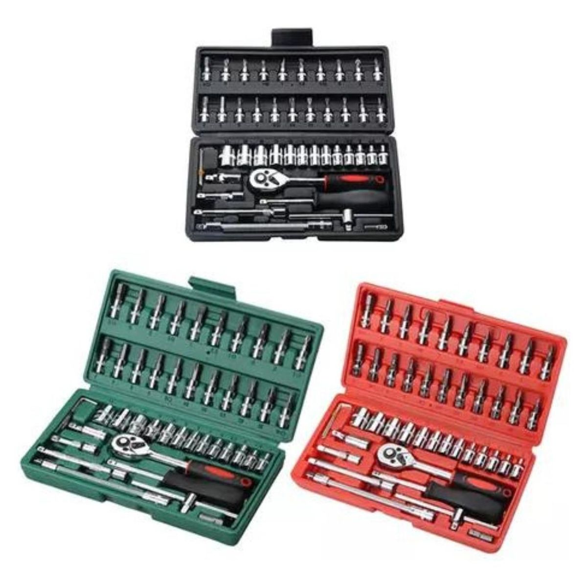 GENERICO - Conjunto Esencial de Herramientas 46 Piezas Versátiles