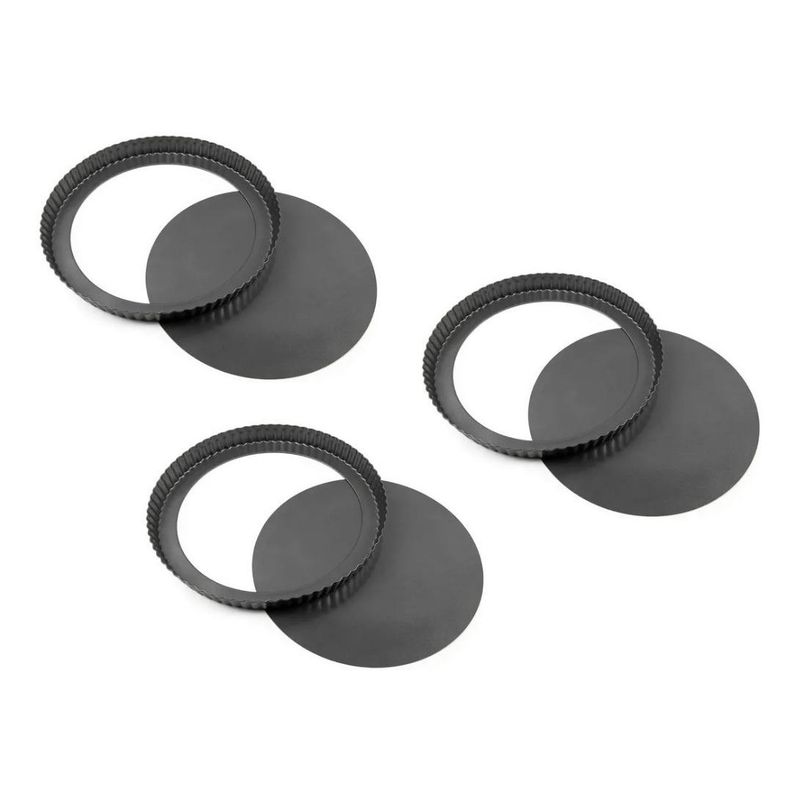 GENERICO - Pack de 3 Moldes Desmontables para Tartaletas de 32 cm