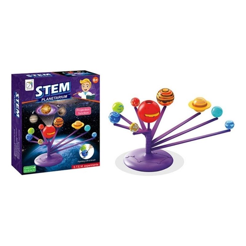 GENERICO - Kit Educativo de Sistema Solar con Proyector y Pinturas