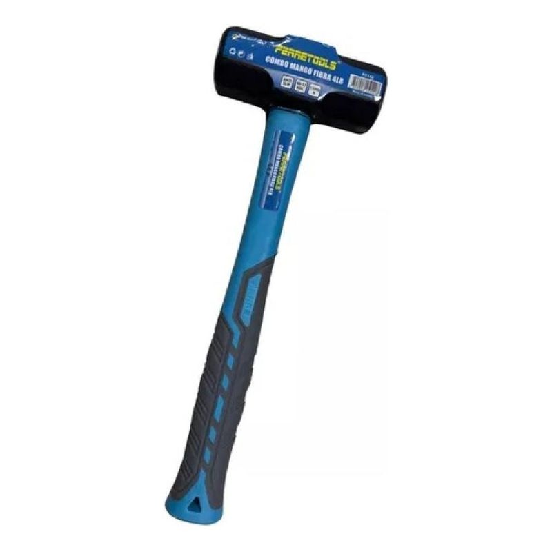GENERICO - Combo Martillo Mazo 4lb con Mango Ergonómico de Fibra