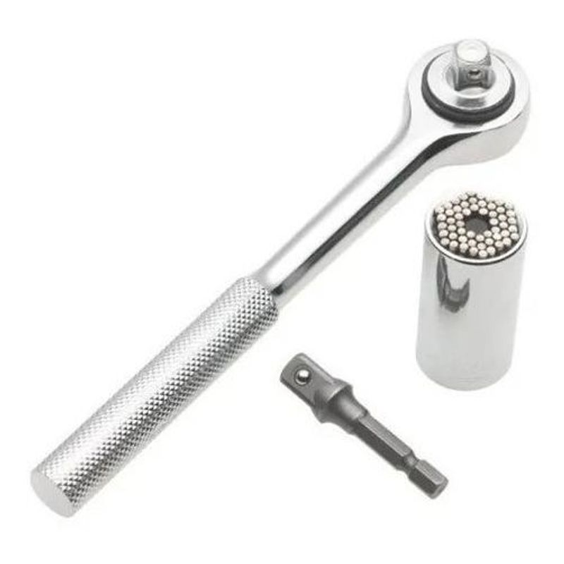 GENERICO - Llave Ajustable Universal 3 Piezas para Tuercas y Tornillos