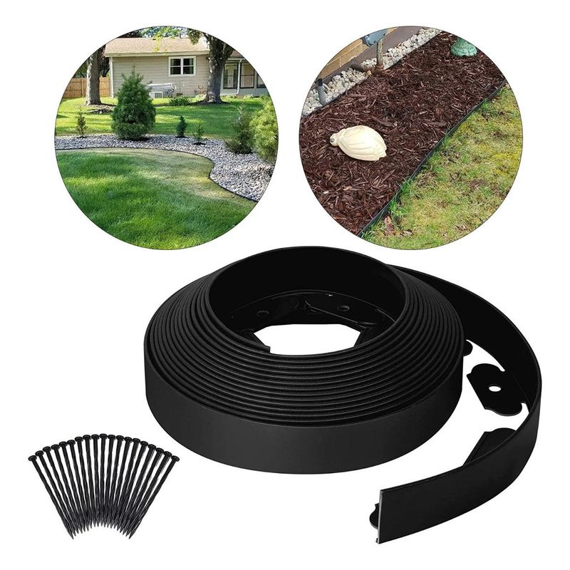 GENERICO - Borde de Jardín Flexible de Plástico para Césped 6m