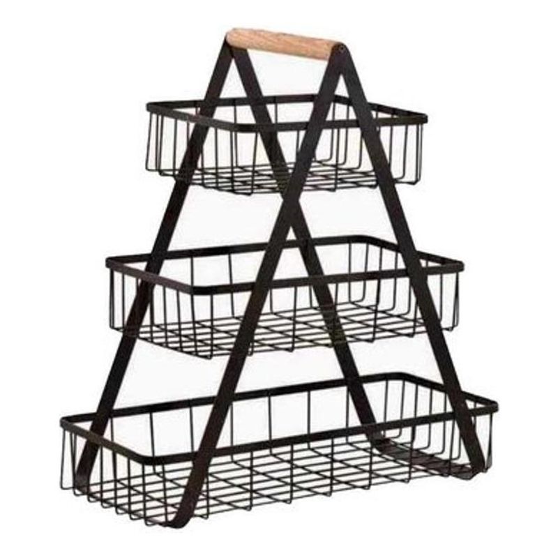 GENERICO - Estante Organizador de Cocina de 3 Niveles con Asas
