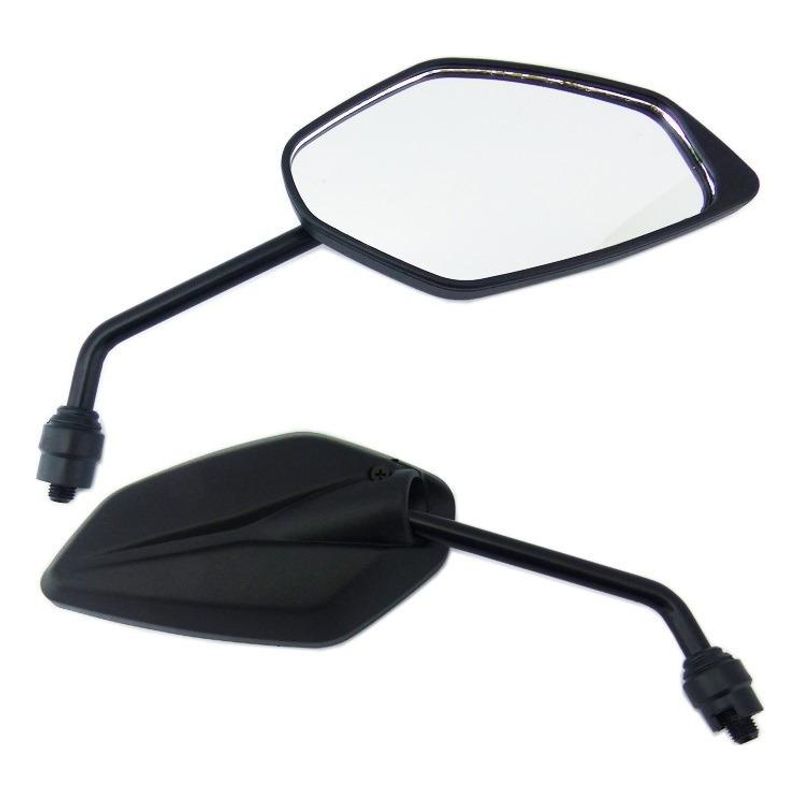 GENERICO - Espejos Retrovisores Ajustables para Moto 16cm Negros x2