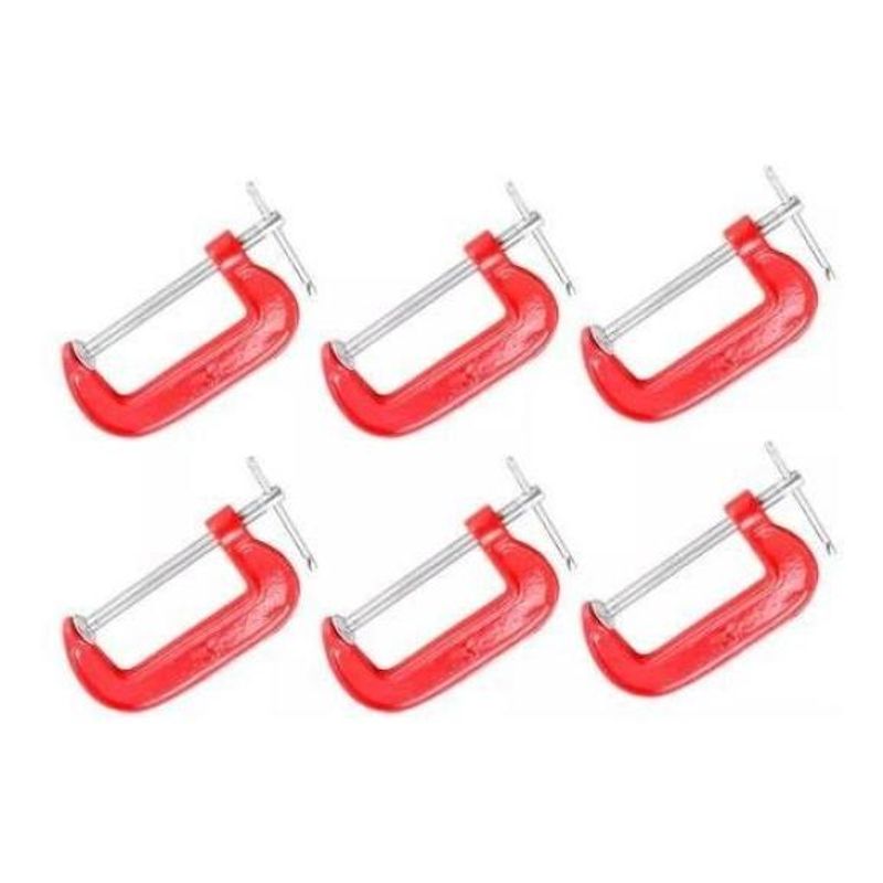 GENERICO - Set de 6 Prensas Metálicas de 3 Pulgadas para Carpintería