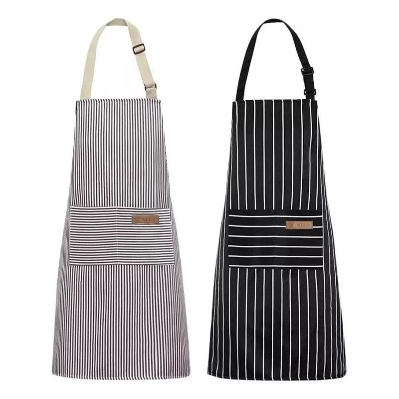 GENERICO - Delantales Ajustables Unisex con 2 Bolsillos para Cocina